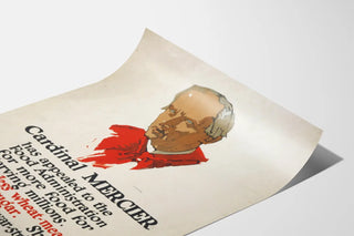 Vintage poster of Cardinal Mercier calling for food conservation
