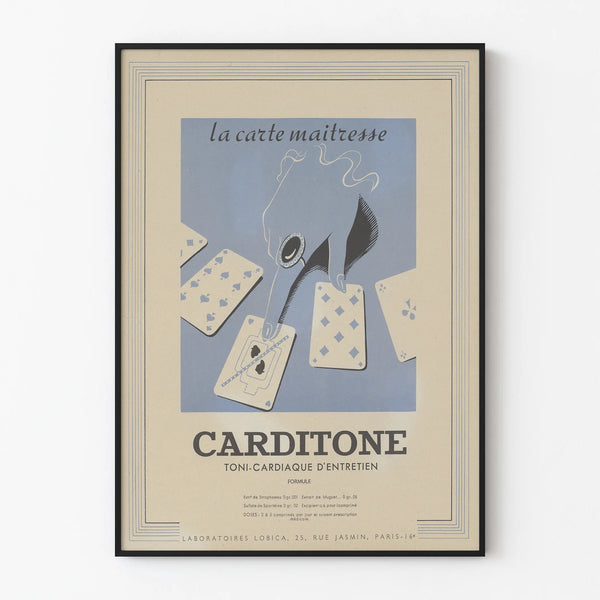 Vintage poster Carditone retro wall decoration