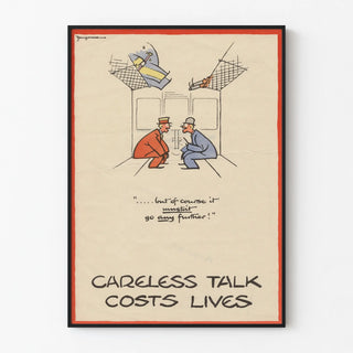 Vintage safety poster « Careless Talk Costs Lives »