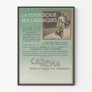 Vintage Poster Caréna - Psychology of the Heart Patients