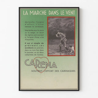 Vintage poster Caréna - Heart protection and winter prevention