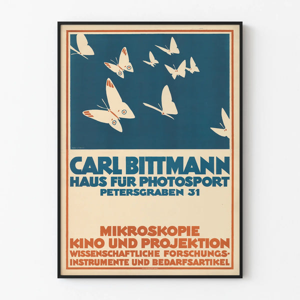 Vintage Poster Carl Bittmann House for Photosport - Butterfly Wall Decoration
