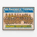Vintage Poster of Carl Hagenbeck’s Animal Park Stellingen - Indigenous Musical Show — framed artwork on a wall