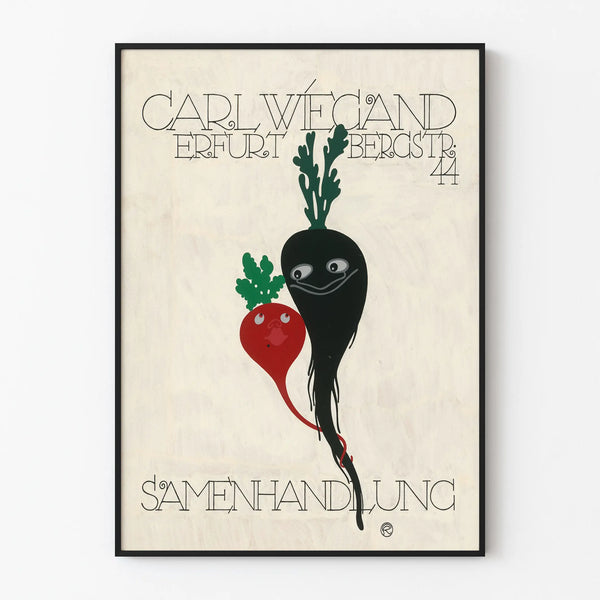 Carl Wiegand Samenhandlung Poster - Vintage Vegetable Design
