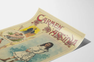 Vintage poster of Carmen d'Assilva, young playwright