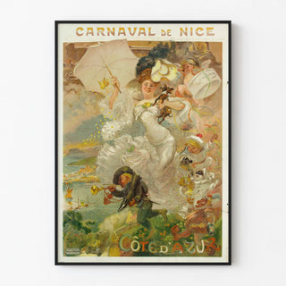 Vintage Poster of the Nice Côte d'Azur Carnival