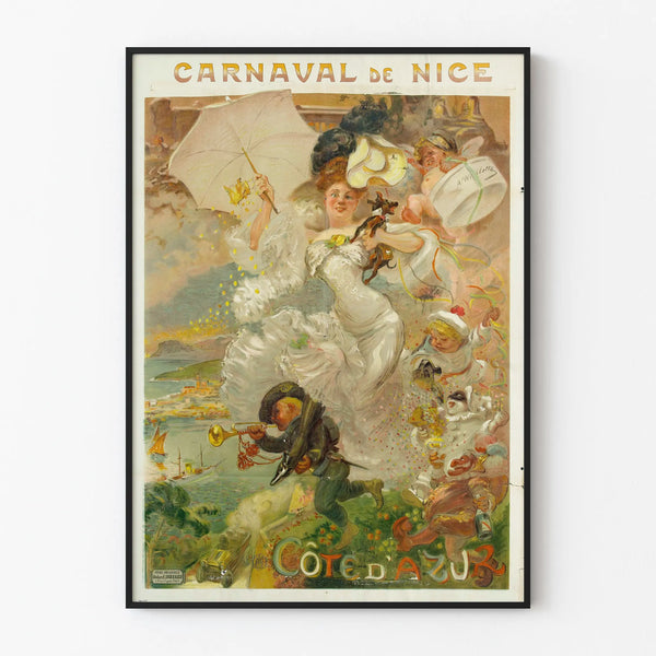 Vintage Poster of the Nice Côte d'Azur Carnival
