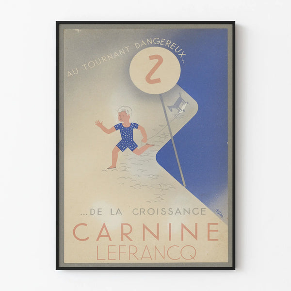 Vintage Poster Carnine Lefrancq - Retro Children's Wall Decoration