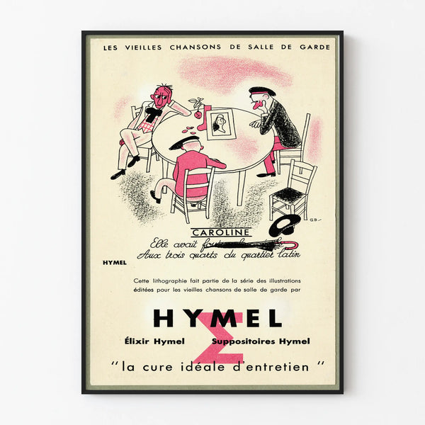 Vintage Poster Les Vieilles Chansons de Salle de Garde - Hymel