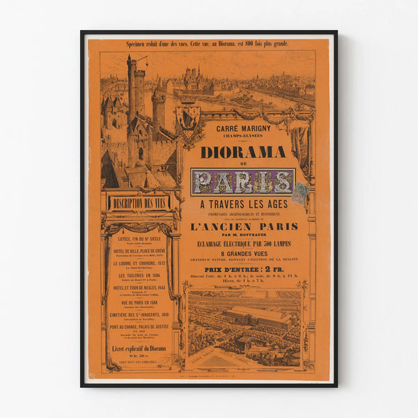 Vintage poster Diorama of Paris through the ages - Carré Marigny Champs-Élysées
