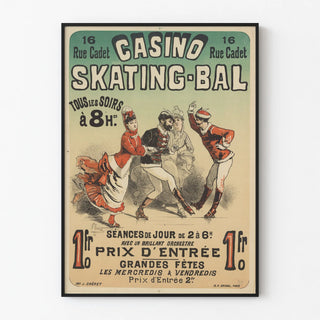 Vintage Poster Casino Skating-Bal Rue Cadet 1876