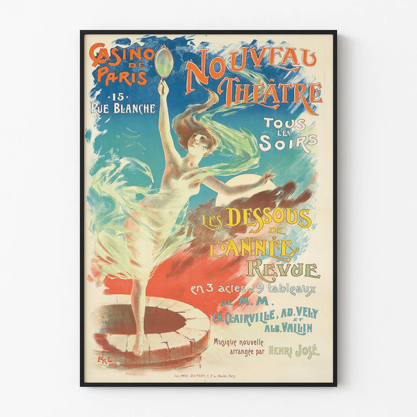 Vintage Poster Casino de Paris New Theatre Wall Decoration