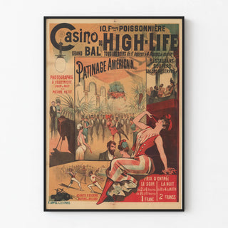 Vintage Poster Casino du High Life Grand Ball and American Skating