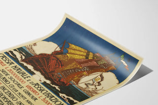 Vintage Poster of Cassa Navale e d'Assicurazioni Sailing Boat