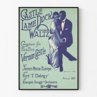 Vintage Poster of Partition Castle Lame Duck Waltz 1913