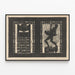 Poster Catalog First International Modern Exhibition - Black and White Graphic Design — framed artwork on a wall