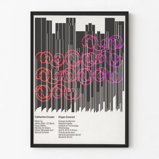 Vintage Poster of Catharine Crozier Organ Concert