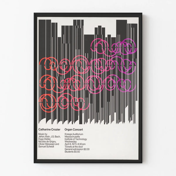 Vintage Poster of Catharine Crozier Organ Concert