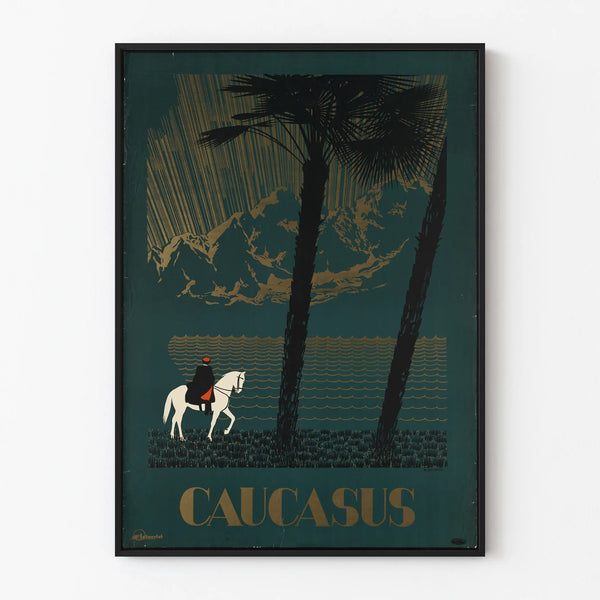 Vintage Caucasus Poster - Nature and Travel Wall Decoration