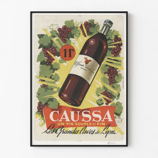 Vintage poster Caussa a smooth and refined wine