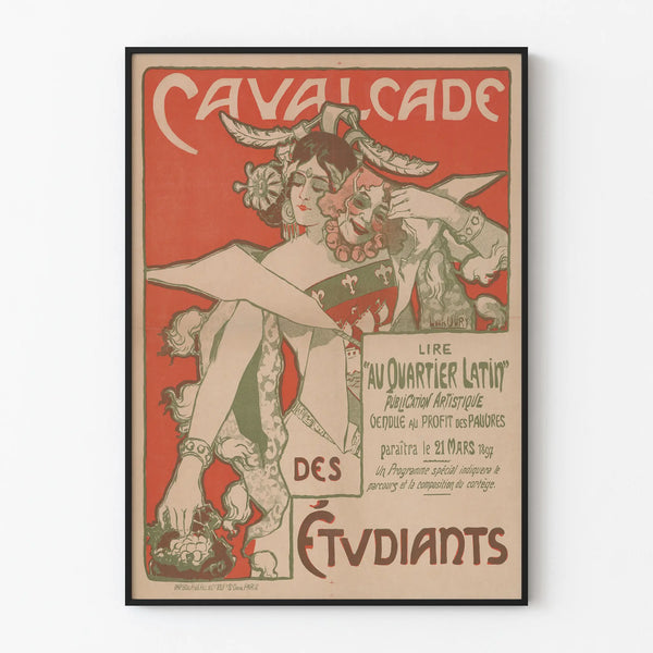 Vintage poster Student Cavalcade - Artistic wall decoration