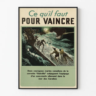 Vintage Canadian War Poster What It Takes to Win