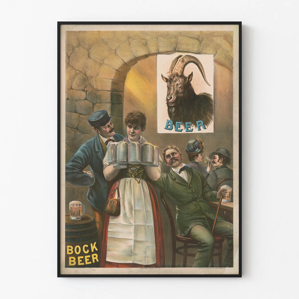 Vintage Bock Beer Poster - Retro Wall Decoration