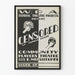 Black and white censored poster for community theater