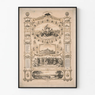 Centennial Jubilee 1876 Wall Poster - Historic and Patriotic Wall Decoration
