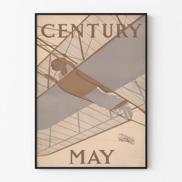Vintage poster Century May Airplane and Aeronautics