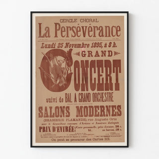 Vintage Poster of the Choral Circle Concert "Perseverance" 1895