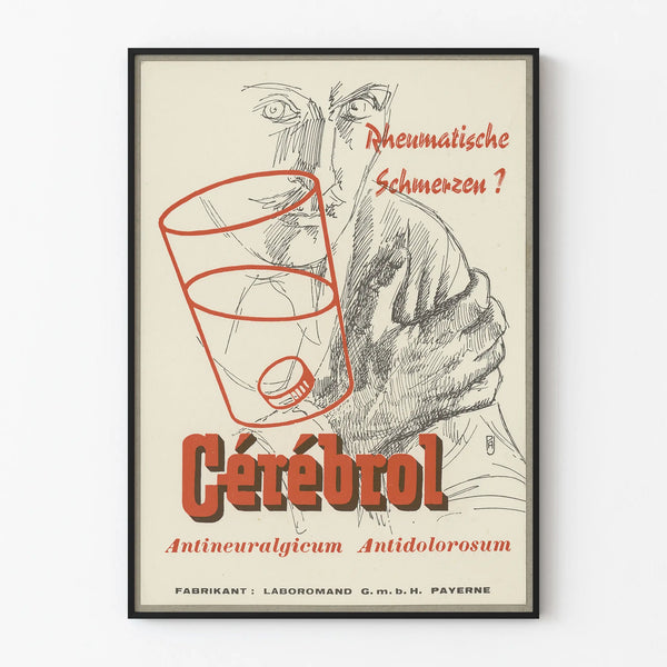 Vintage Advertising Poster for Cérébrol Antineuralgic