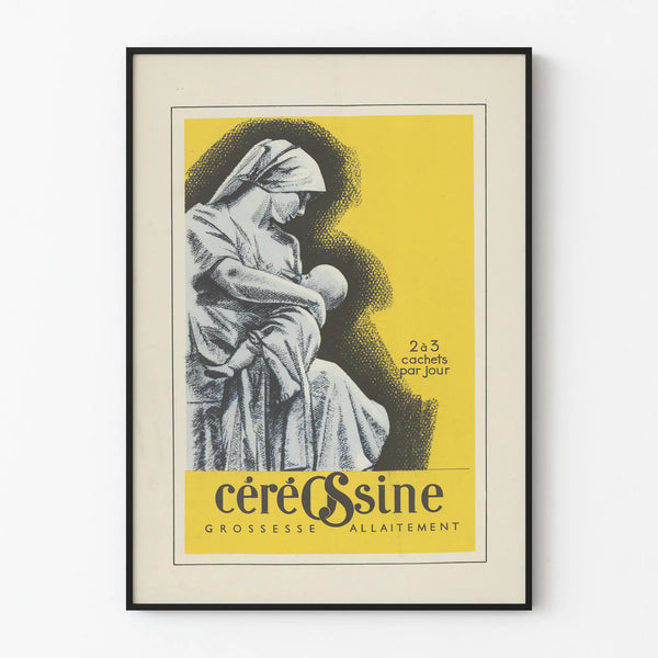 Vintage poster Céréossine Pregnancy Breastfeeding for wall decoration