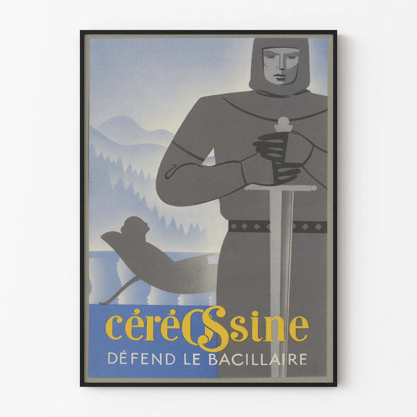 Vintage Poster Céréossine - Medieval Knight Illustration