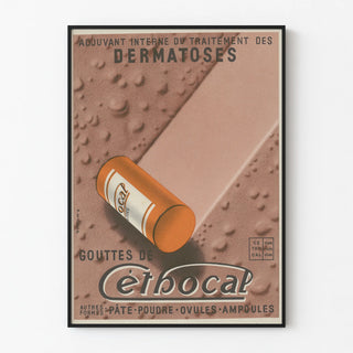 Vintage Poster of Gouttes de Cethocal for Dermatosis