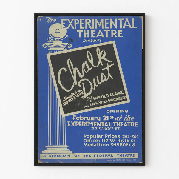 Vintage Poster Wall Decoration Theater Chalk Dust