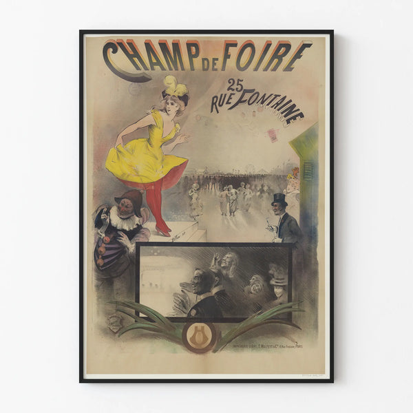 Vintage Poster Fairground 25 Rue Fontaine - Event Wall Decoration