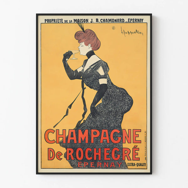 Vintage Rochegré Champagne Poster - Elegant Wall Decoration