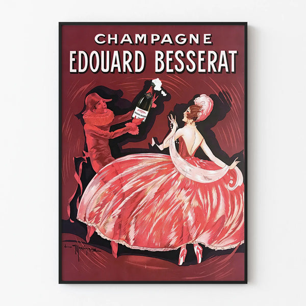 Vintage Champagne Edouard Besserat Poster – Elegant Wall Decoration