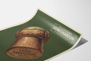 Vintage Champagne Léon Chandon Poster