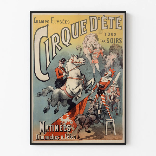 Vintage Poster of the Summer Circus on the Champs-Élysées Wall Decoration