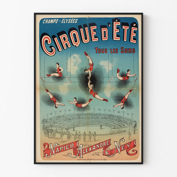 Summer Circus Poster Champs-Élysées - Vintage Wall Decoration