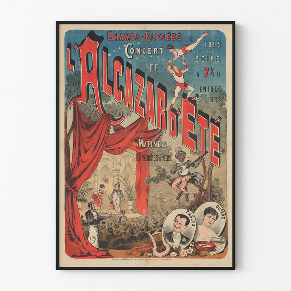 Vintage poster of the Summer Alcazar - Concert at the Champs-Élysées
