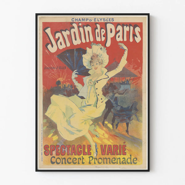 Vintage Poster of the Paris Garden on the Champs-Élysées for a Variety Show