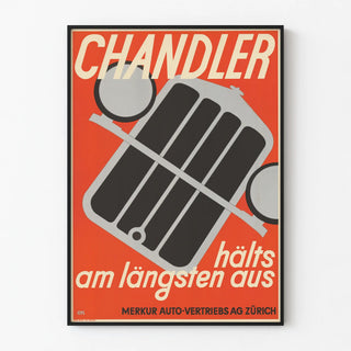 Vintage Advertising Poster Chandler Radiator Grille