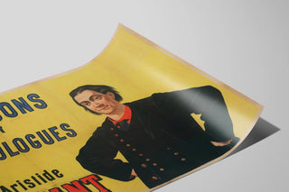 Vintage poster of Songs and Monologues by Aristide Bruant — artwork view