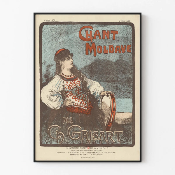 Vintage Moldovan Chant Poster by Ch. Grisart - Artistic Wall Decoration