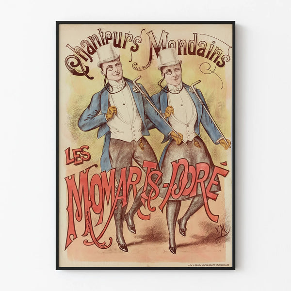Vintage poster Les Momarts Doré: artistic wall decoration