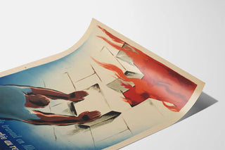 French Patriotic Wall Poster Bastion and German Labor