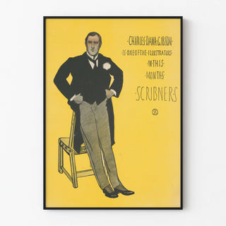 Vintage poster by Charles Dana Gibson illustrator Scribners